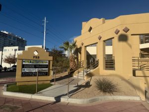 The front entrance of our building in Las Vegas, Nevada.