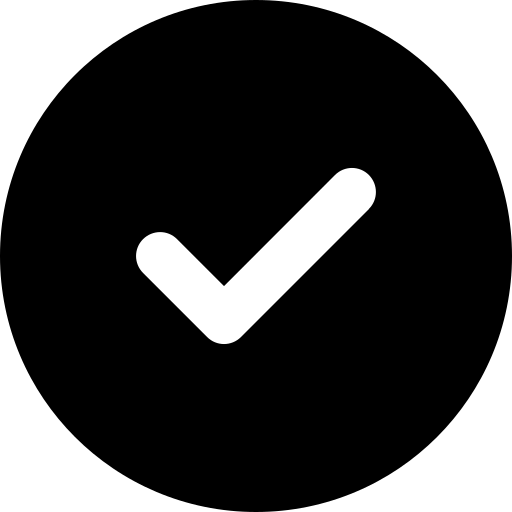 Black circle check icon