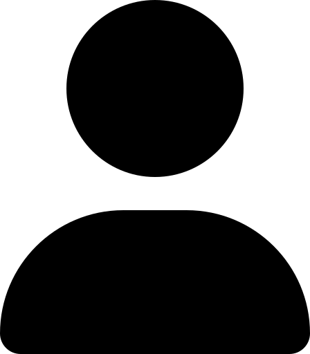 Black icon of a person from the shoulders up